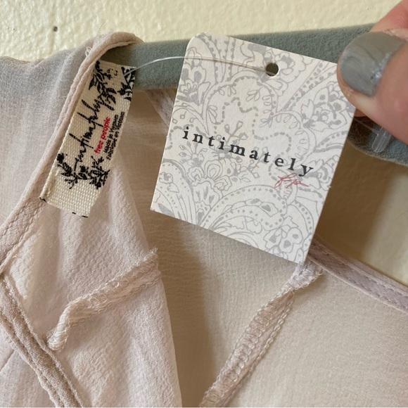 Free People Intimately Sheer Lace Ruffle Top - Picture 6 of 9